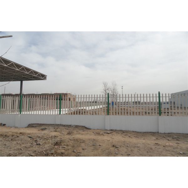 High Security Steel Palisade Fence With Razor Barbed Wire For Protection Zone