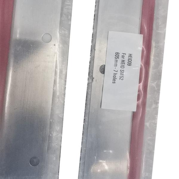 UV G2.010.502 Imprimante Heidelberg SM52 PM52 Lame de lavage 605x46x0.5mm 7 trous
