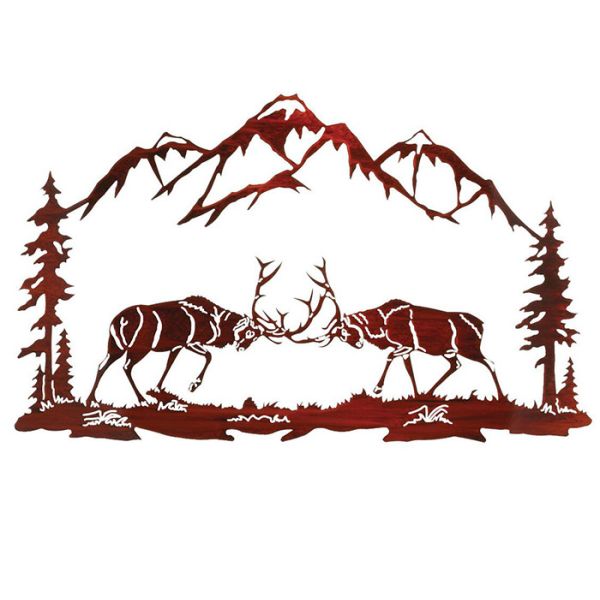 Сражая природа самца оленя Метал скульптура стены/скульптура металла оформления стены