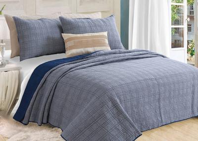 Washed Solid Geometric Bedspreads And Coverlets 3Pcs 100% Cotton For Home