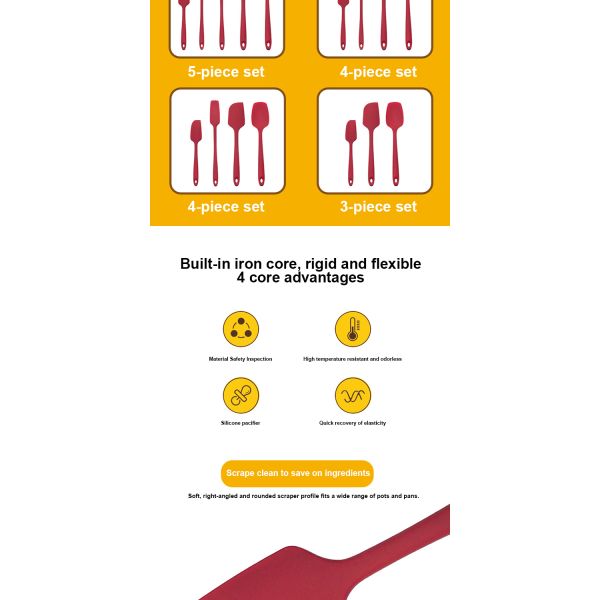 Качество еды логотипа OEM набор утвари силикона 5 частей