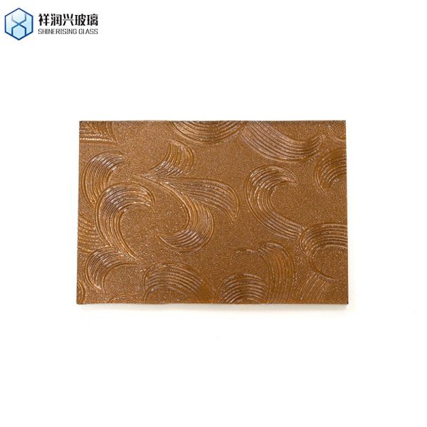 1.8mm-6mm Round Colored Mirrors Home Decoration Tinted Float Glass Brown Embossed Glass