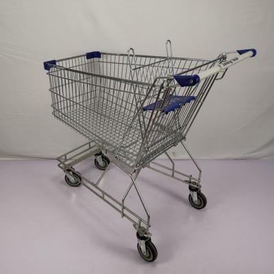 O trole regular da compra do supermercado 125L zinca o CE do trole da compra de 4 rodas