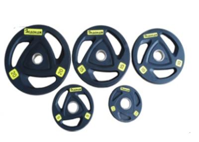 Black Rubber Weight Plates , 2.5kg - 20kg Weight Lifting Plates For Barbell Training