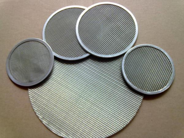 20 50 100 Rimmed stainless steel wire mesh filter disc, stainless steel wire mesh filter disc for plastic extrusion