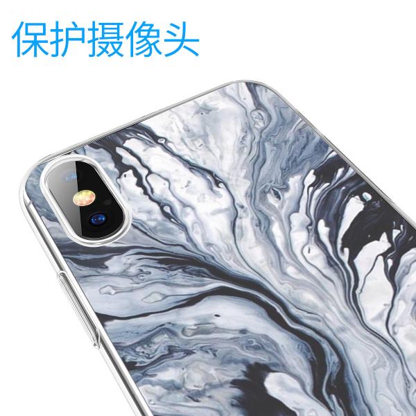 Geometric Marble Phone Case Water Color Light Weight For Iphone XS