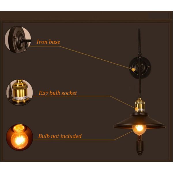 Industry vintage retro Loft wall lamp Home goddess Adjustable Iron Pulley light（WH-VR-41）