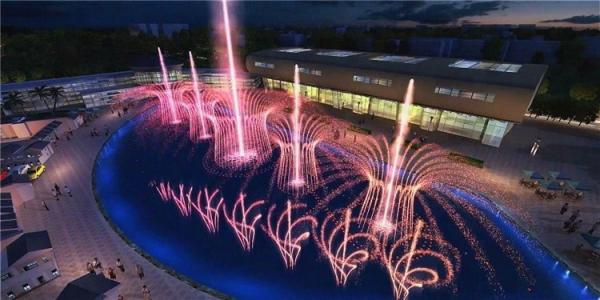 Charming Lamps Round Dancing Musical Fountain 380V 220V 50HZ