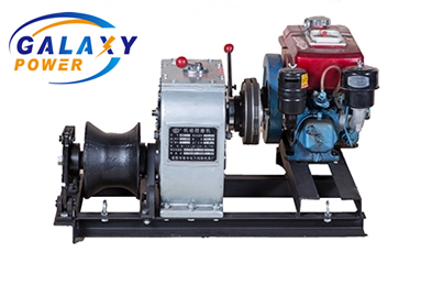 Solo cable del torno de la rueda de 3 Ton Gasoline Powered que tira del equipo