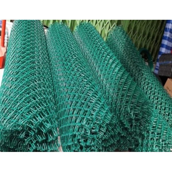 Green 5ft Chain Link Mesh Fence 60x60 Pvc Vinyl Coated