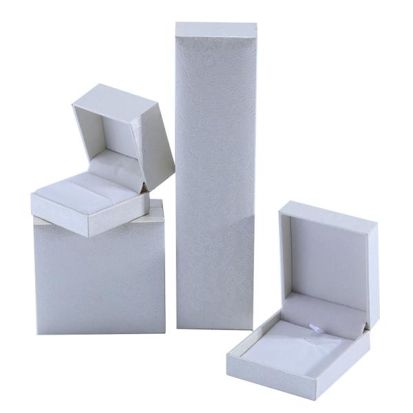 Handmade Eco Cardboard flip white Jewelry Box customizable jewellery box