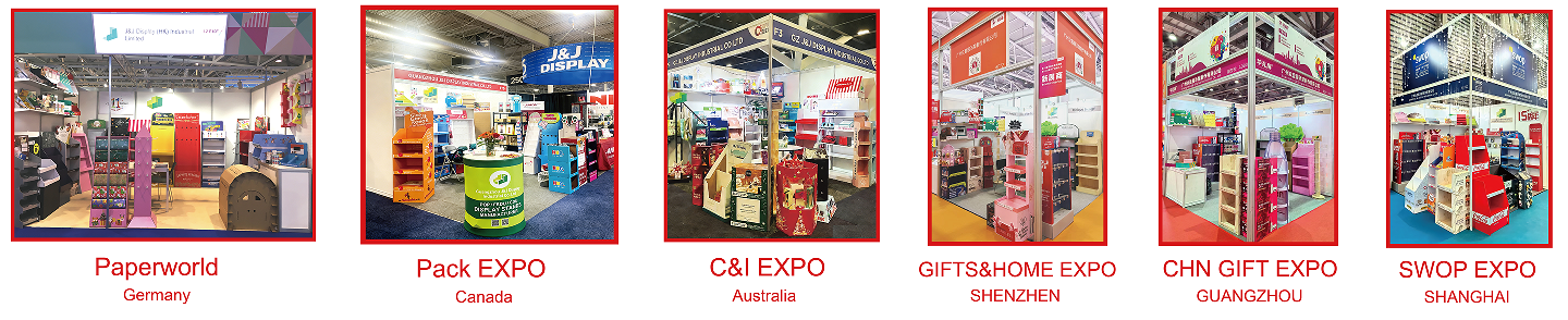 Double Sided Cardboard Display Units POP Floor Display Foldable For Stationery / Gifts