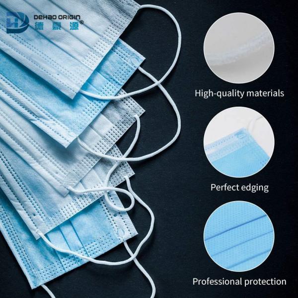 Average Size Smog Proof Personal Protective Respirator 3 Ply Non Woven Face Mask