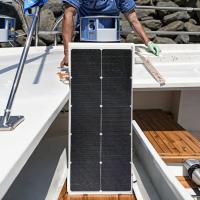 White Or Black Walkable Semi Rigid Solar Panels Customizable For Shipyard Boat Construction Soalr Roof Floor Tile ODM OEM