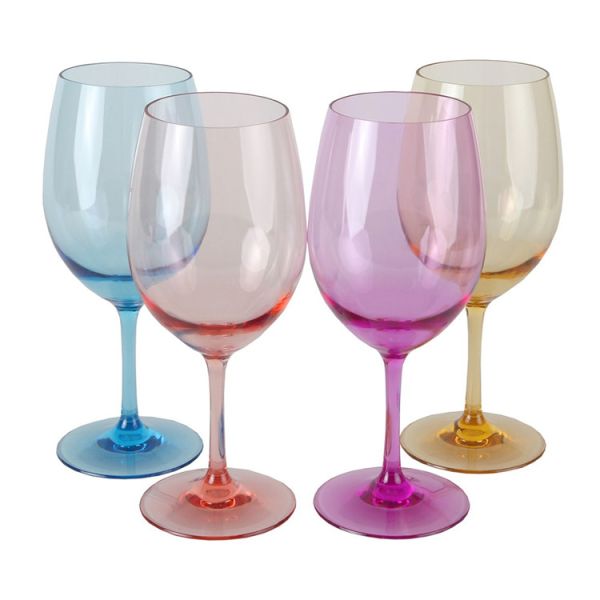 Unbreakable 22OZ Food Grade Plastic Reusable Wine Glasses Dishwasher Safe