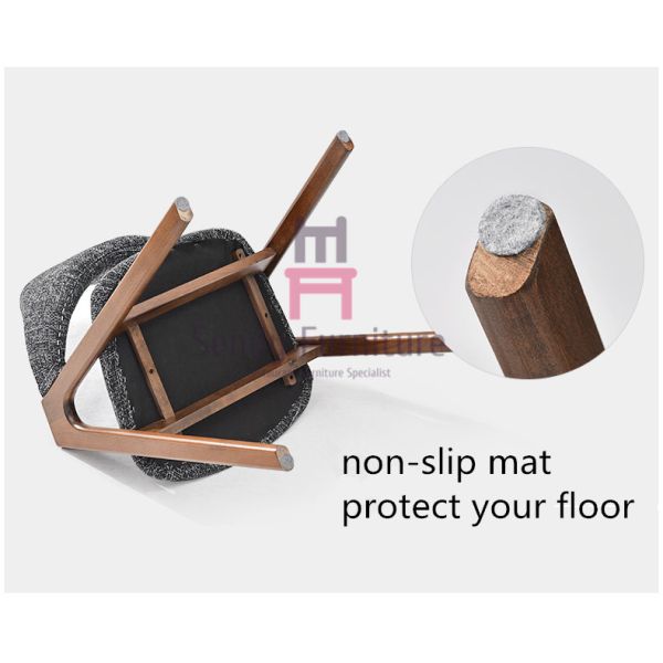 Классические сильные стулья ресторана твердой древесины с кожаными местами ткани