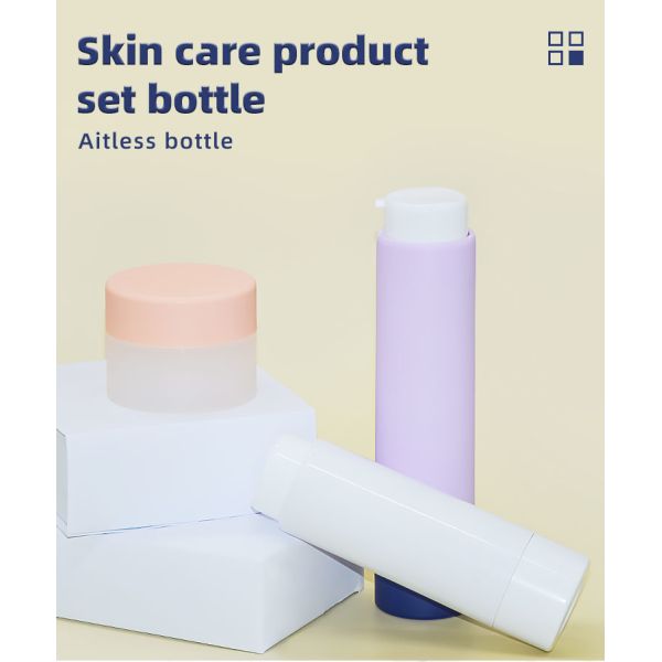 Luxury Skincare Packaging Set Replaceable Bottom Rotary 30ml 50ml PP Airless Bottle 50g PP Cream Jar