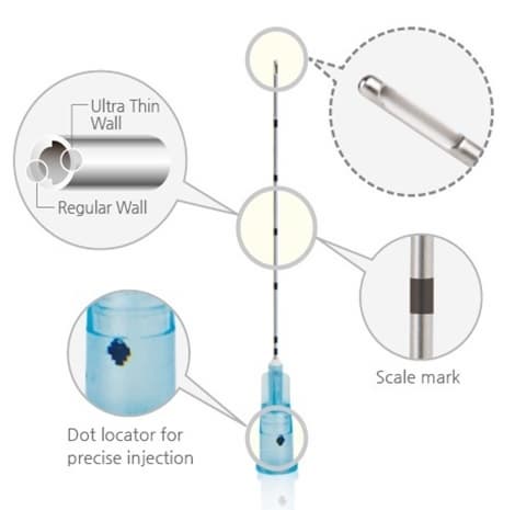 игла 21G иглы 18g Cannula 25g 50mm тупая тупая напудрила форму