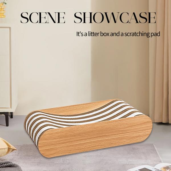 Double-Sided Sofa Cat Scratching Board (Yellow) Corrugated Paper Material Scratch-resistant Wear-resistant cat Scratch Board