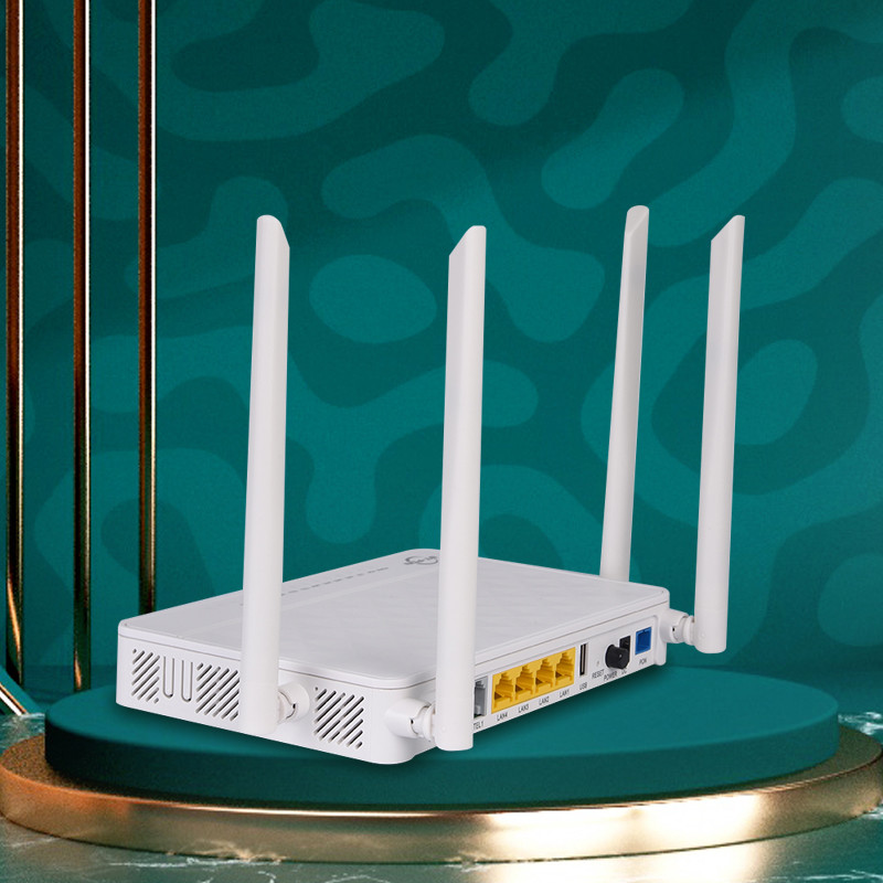 Двойной терминал сети волокна FTTH Gpon ONT ONU 4GE 2VOIP