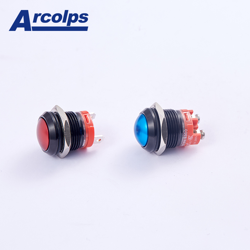 16mm 10A 1NO Latching Push Button Switch IP66 Sealed SS Push Button