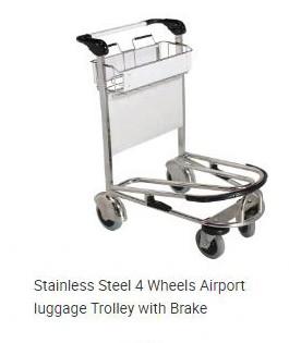 Easy Operation Airport Luggage Trolley 250 Kg Loading Capacity Modern Style