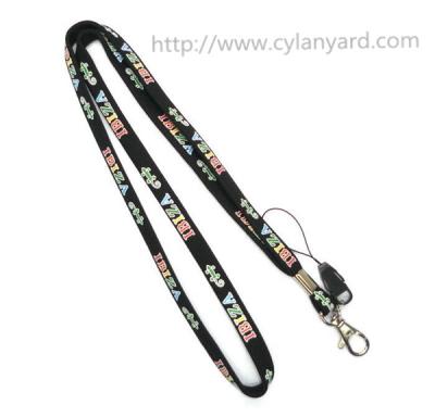 Lanyard maker for designer tubular polyester lanyard with metal clasp hook, logo printed,