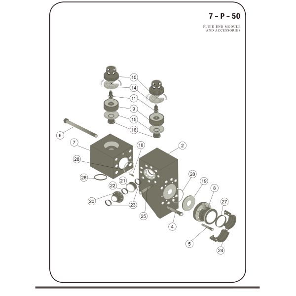 National 7P50 Drilling Mud Pump Fluid End Parts Made in China