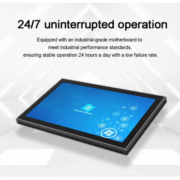 15.6 pouces IP65 Touch capacitif en acier inoxydable Android Terminal de contrôle industriel monté à l'arrière avec montage mural intégré