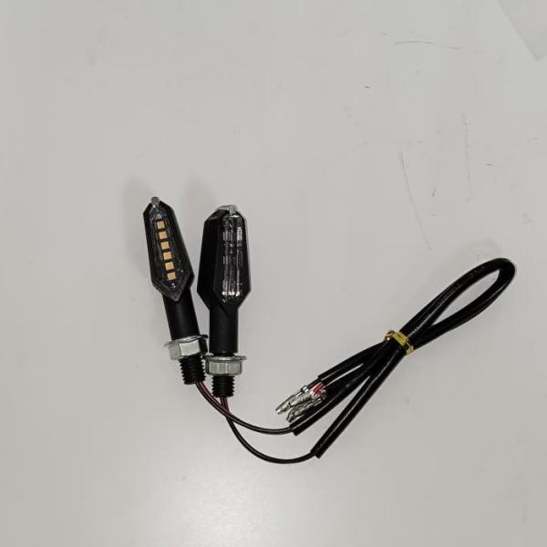 Motorcycle Universal Double Sides LED Indicators Black Plastic