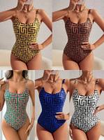 Traje de banho branco de senhoras de uma peça com espandêx e padrão sólido Tecido de nylon durável