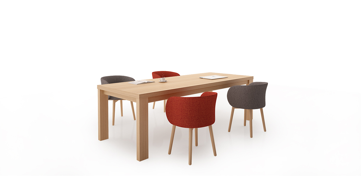 ODM Solid Wood Conference Table I Shape ISO14001 Long Meeting Table