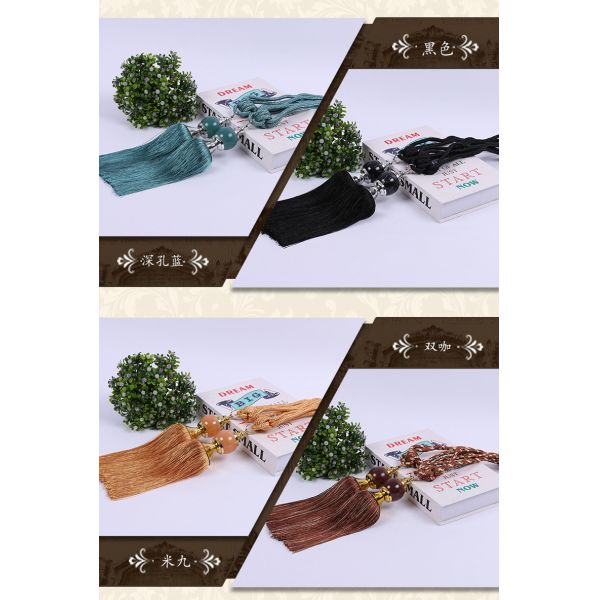 Glass Crystal Round Head Rope Curtain Bandage For Living Room