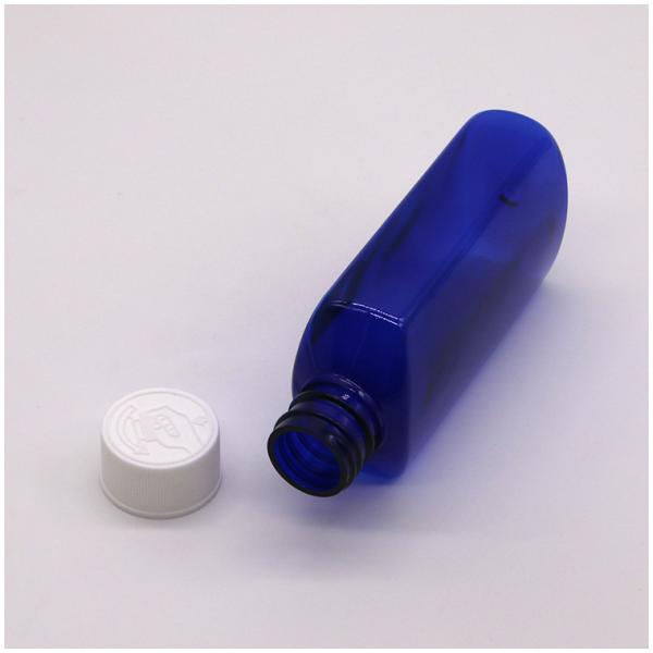 Material de base PET 120 ml quadrado xarope estéril para tosse frasco líquido oral tampa de segurança infantil