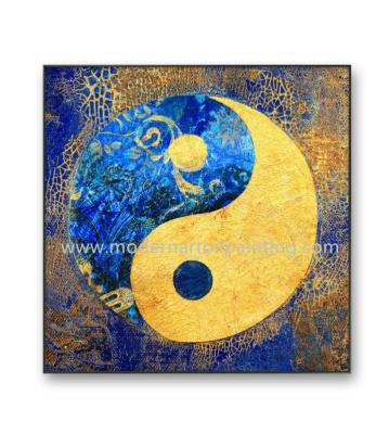 Handpainted Canvas Modern Art Oil Paintings Feng Shui Paint For Cabinet Decoration
