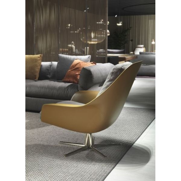 Sveva Swivel Flexform Armchair , Flexform Dining Chairs With Armrests