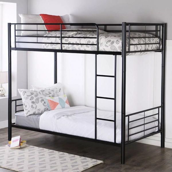 Customizable Metal Double Decker Bed , Black Metal Bunk Beds Wide Varieties Design