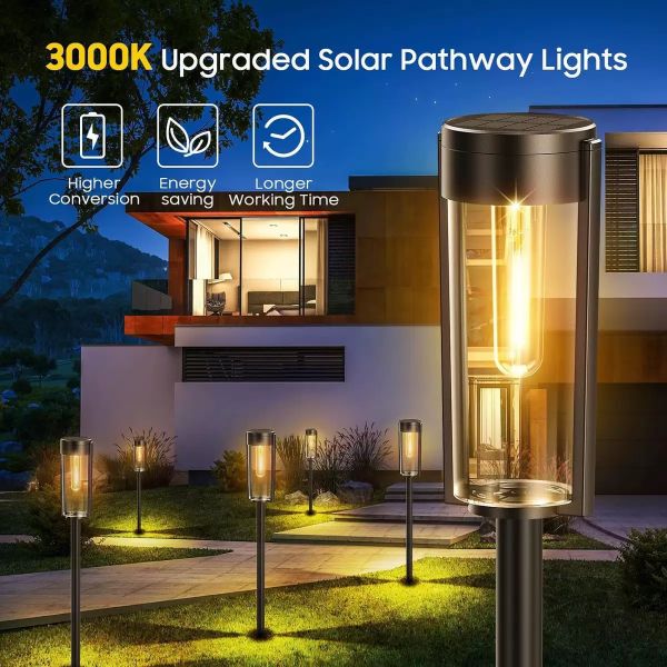 Solar Lawn Light Decoration Garden Hollow Lawn Lamp Outdoor Solar Garden Pathway Waterproof LED Light