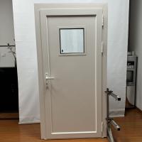 Porte à charnière en verre en aluminium blanc insonorisée Casmenet à charnière en aluminium à pivot personnalisé