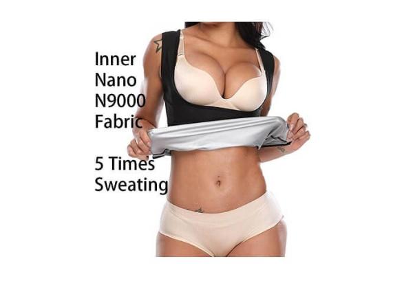 N8000 Silver Nano Waterproof Waist Trainer Workout Belt For Exercise