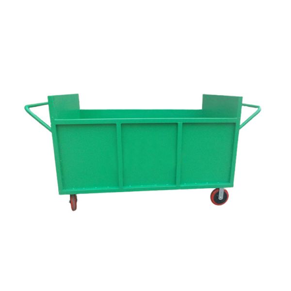 Commercial / Industrial / Construction Square Hand Trailer Rotomolded Steel Truck Cart Trolley With 4 Wheels