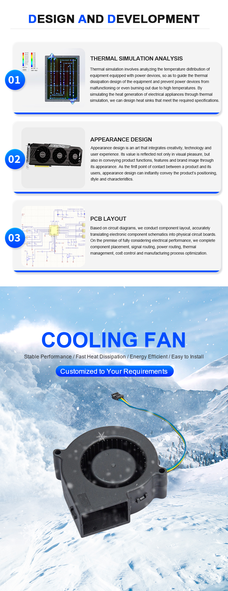 97mm X 33mm Blower Fan 12V DC 4Pin PWM High Airflow Cooling Fan for Computer Case Server