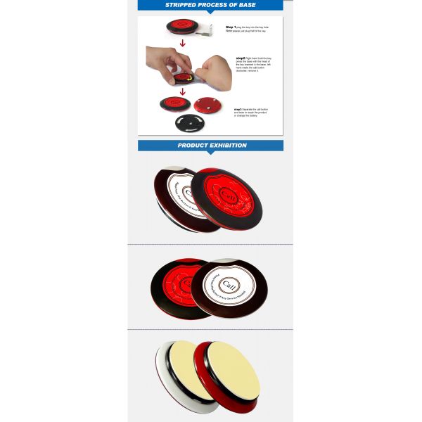 Семейный беспроводный сверхдолгий прием дистанции аварийный тревожный звонок с супер тонкой кнопкой вызова