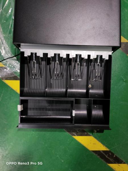 Caisse de trésorerie en métal ABC en plastique CD400 Billets en espèces à cinq grilles et pièces à quatre grilles