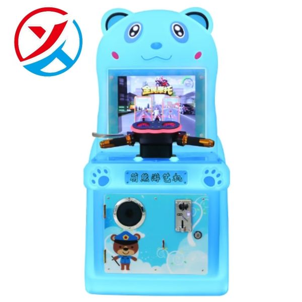 かわいいクマ シングル ナショナル オートバイ コイン式アーケードゲーム機