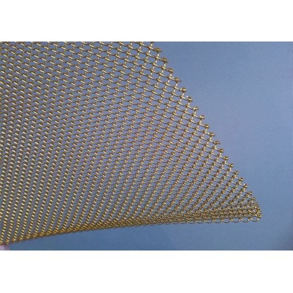 Fire Prevention Fireplace Wire Mesh Curtain / Aluminum Coil Drapery CE Certified