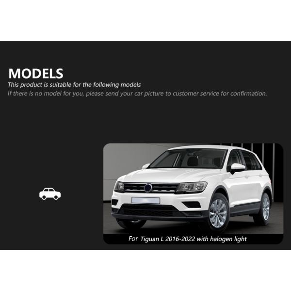 Demillon Turn Signal for Volkswagen Tiguan L Headlight2017-2020 Modified High-End Led Headlights Daytime Running Lights