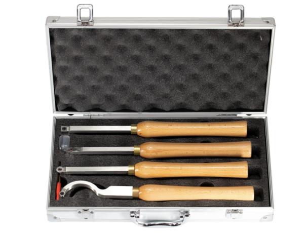 4Pcs Carbide Tipped Wood Turning Tools Set,Solid Wood Handle and Carbide Inserts Perfect For Woodturning