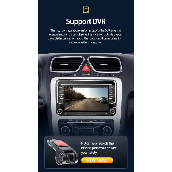 GRANDnavi 7-дюймовый двойной дино Android автомобильное радио Авто BT CarPlay для автомобильной стерео VW