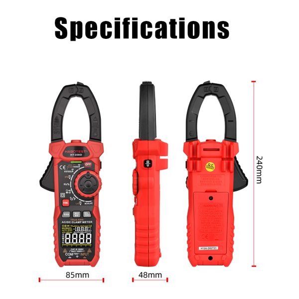 Handheld Digital Power Smart Clamp Meter 1000 Amp 1000v